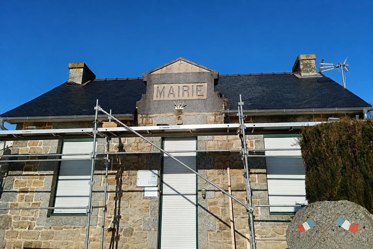 Réfection de toiture d'un bâtiment communal